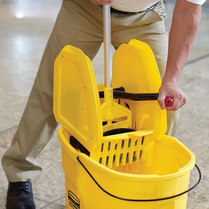 WaveBrake® Mop Bucket & Wringer 20.31X16.44X21.63 IN Plastic Blue Down Press 1/Case