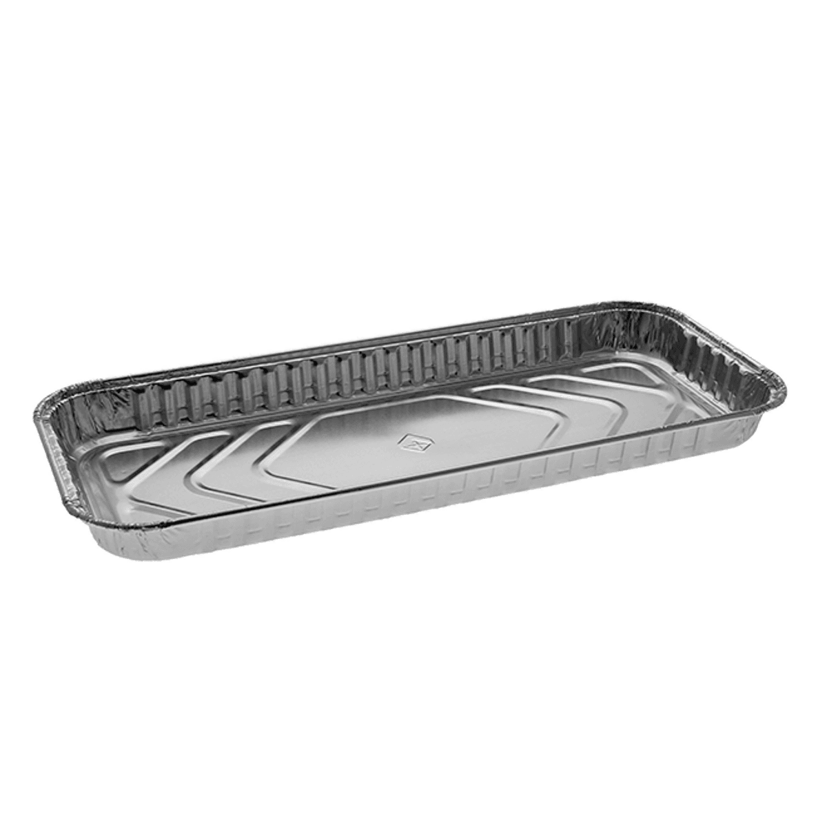 Danish Pan 12X5 IN Aluminum Silver Rectangle Ribbed Sidewall 500/Case