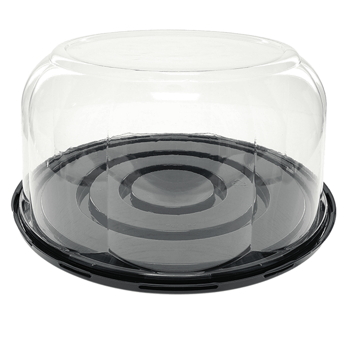 Cake Container With Dome Lid 9X5.25 IN Rose Black 40/Case