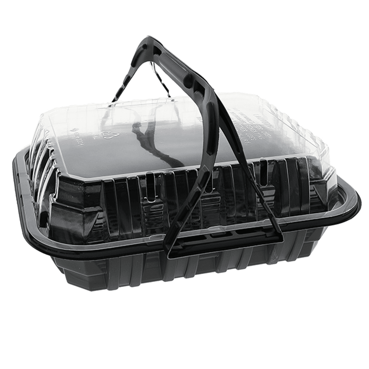 MealMaster® Container & Lid Combo Small (SM) 4 Piece 9.5X8X3 IN Black Clear Rectangle 100/Case