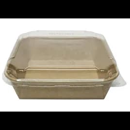 Take-Out Container Base 6X6X1.77 IN Paperboard Kraft Square 600/Case