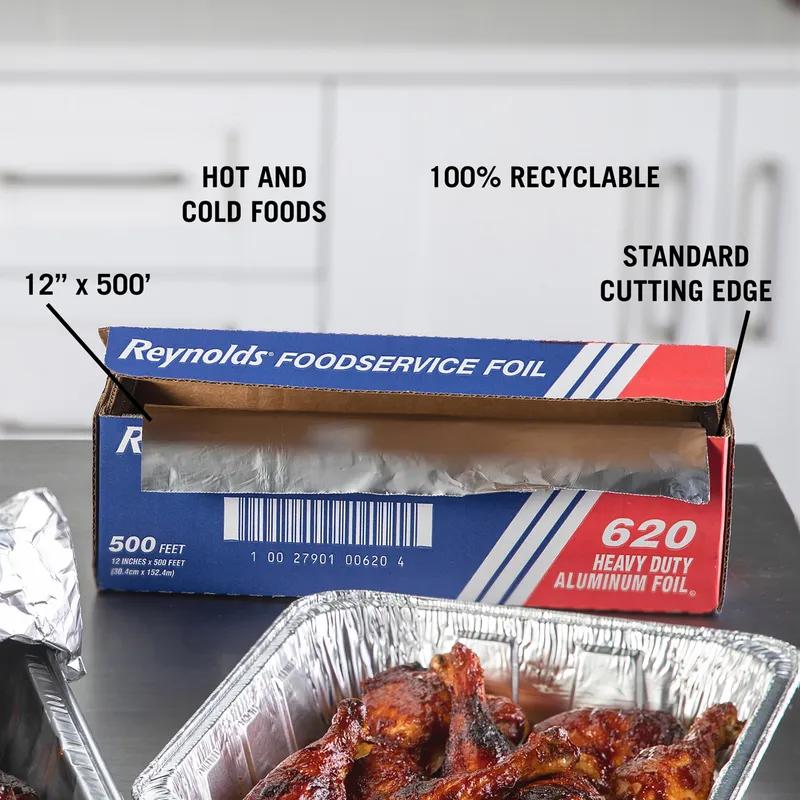 Foil 12IN X500FT Aluminum Silver Roll Heavy Duty Freezer Safe Oven Safe 1/Roll