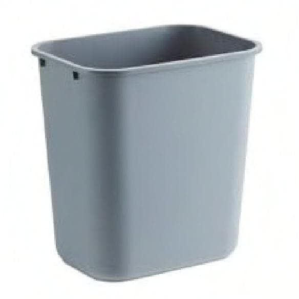 Trash Can 7 GAL 28 QT Gray Plastic 12/Dozen