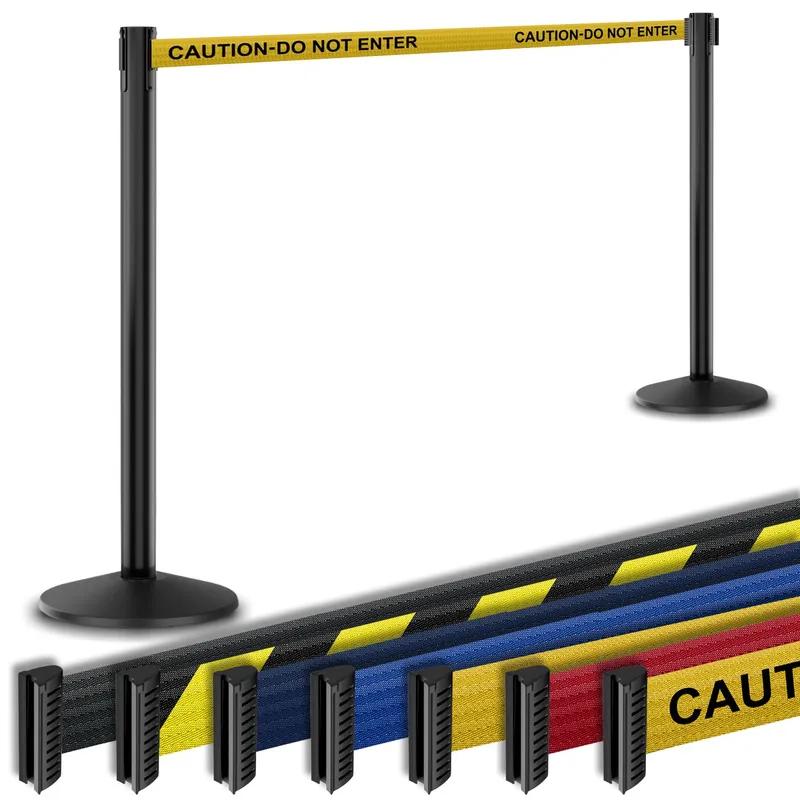 Retractable Belt Stanchion 10 FT Caution - Do Not Enter Yellow Polyester Retractable 1/Each