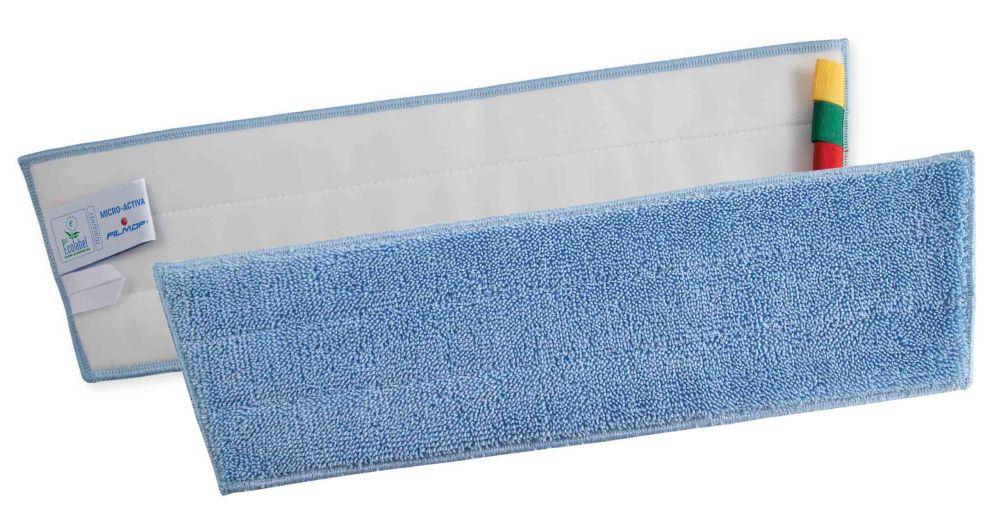 Micro-Activa Mop Pad 12 IN Blue Microfiber Polyester Hook and Loop Fastener 25/Each