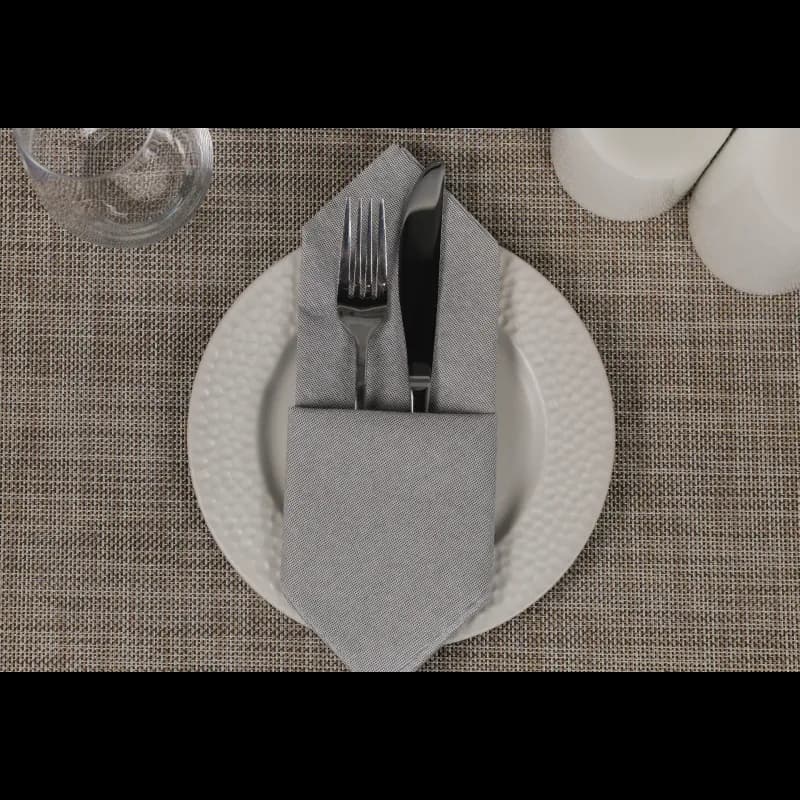 Dinner Napkins 16X16 IN Black Airlaid Paper Tweed Flat Pack 500/Case