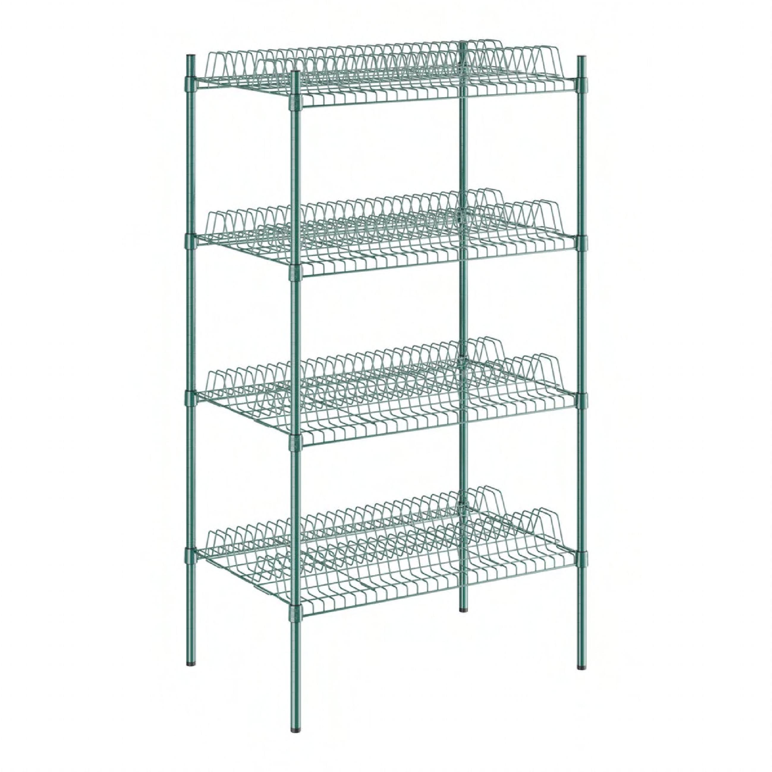 Regency™ Drying Rack 36X24X74 IN Epoxy Green 4-Shelf Kit With 74IN Posts - 1 1/4IN Slots 1/Each