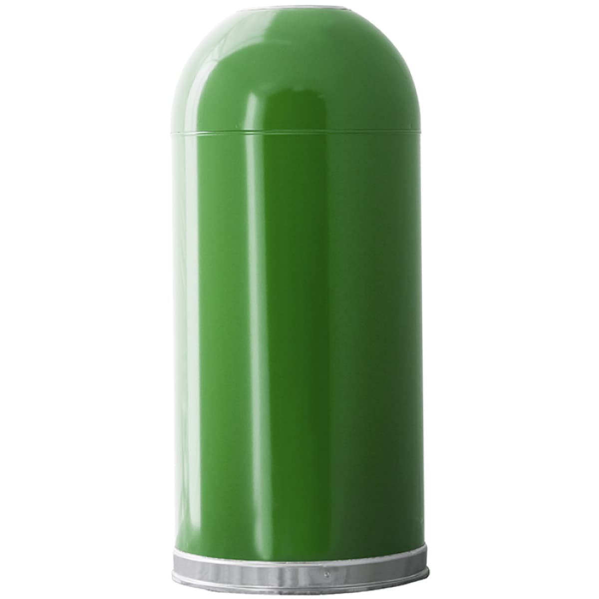 Classic Collection Trash Can 15 GAL Green Steel Open Top With Galvanized Liner Indoor 1/Each