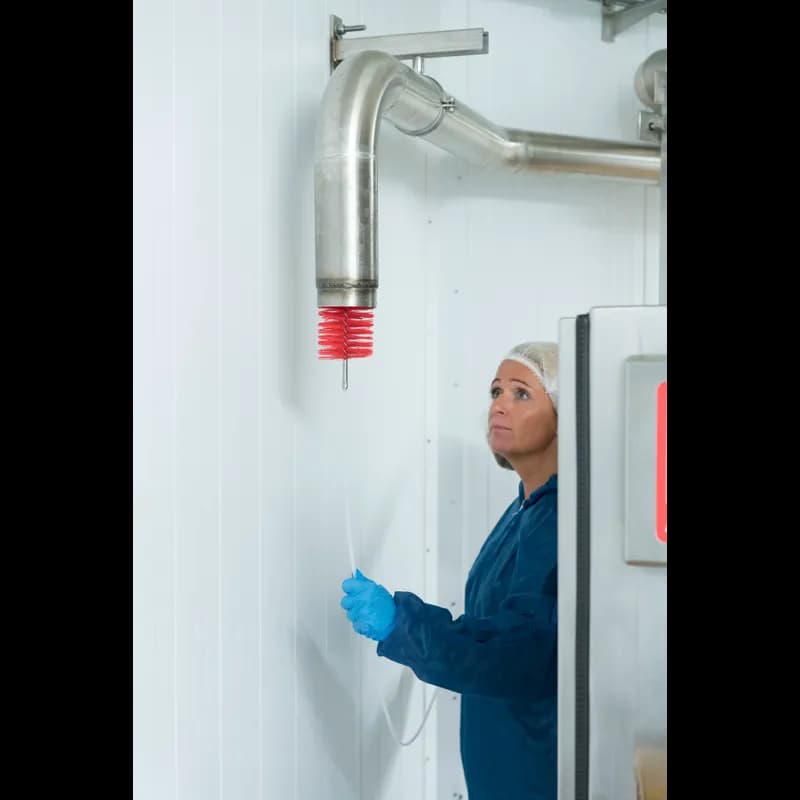 Vikan® Tube Brush 7.9X3.6X3.6 IN PP Polyester Stainless Steel White For Flexible Handle Medium Bristle Stiffness 1/Each