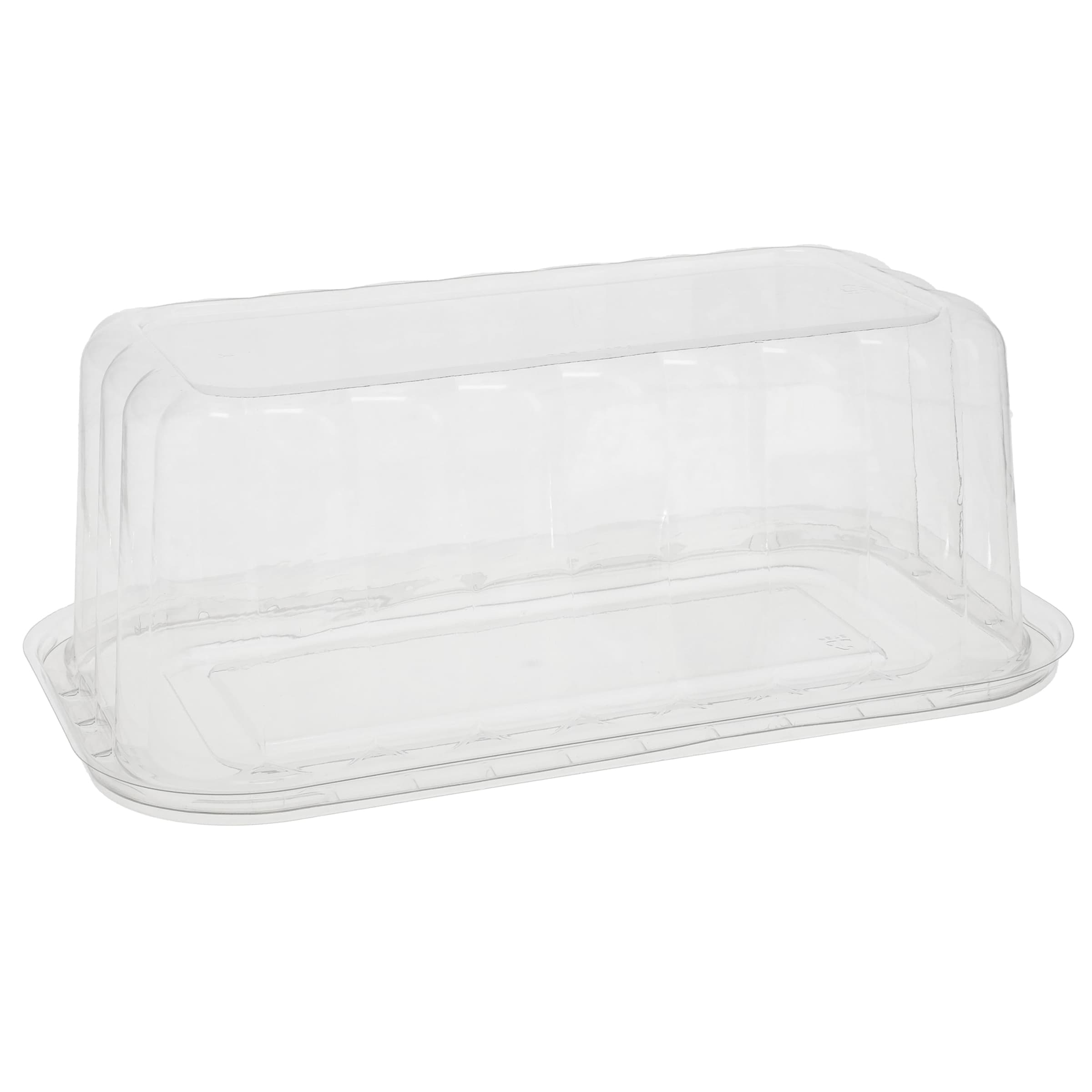 Cake Container & Lid Combo With Rosedome Lid 11X5.25X4.25 IN PET Clear Rectangle 100/Case