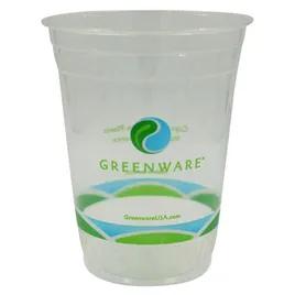 Greenware® Cold Cup 16-18 OZ PLA Clear Stock Print 1000/Case