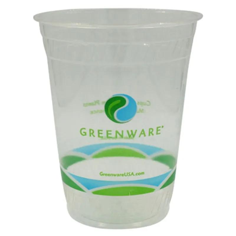 Greenware® Cold Cup 16-18 OZ PLA Clear Stock Print 1000/Case