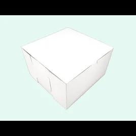 Bakery Box 10X10X6 IN Paperboard Cardboard White Lock Corner 100/Case