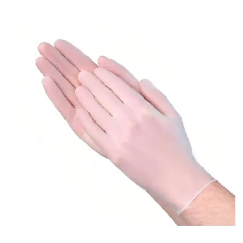 Safety Zone® Gloves Medium (MED) Clear 3MIL Heavyweight Vinyl Powder-Free Touch Screen Compatible 100 Ct/Box 10 Box/Case