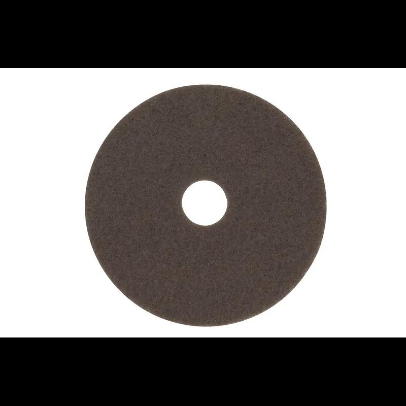 3M™ 7100-14 Stripping Pad 14 IN Brown Poly Nylon 175-600 RPM Center Hole 5/Case