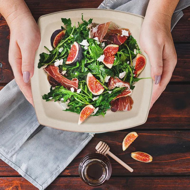 Dart® Plate 8.25X8.25X0.777 IN Fiber Natural Square 500/Case