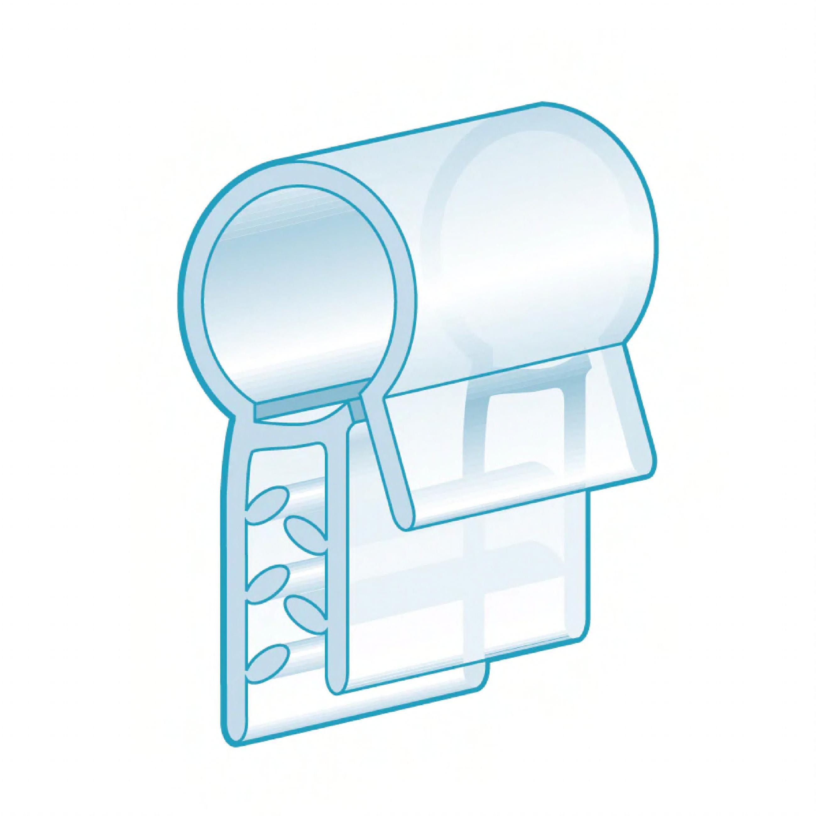 kostklip® PowerGrip® Sign Holder PVC Clear For Wire Fence & Basket 250/Pack