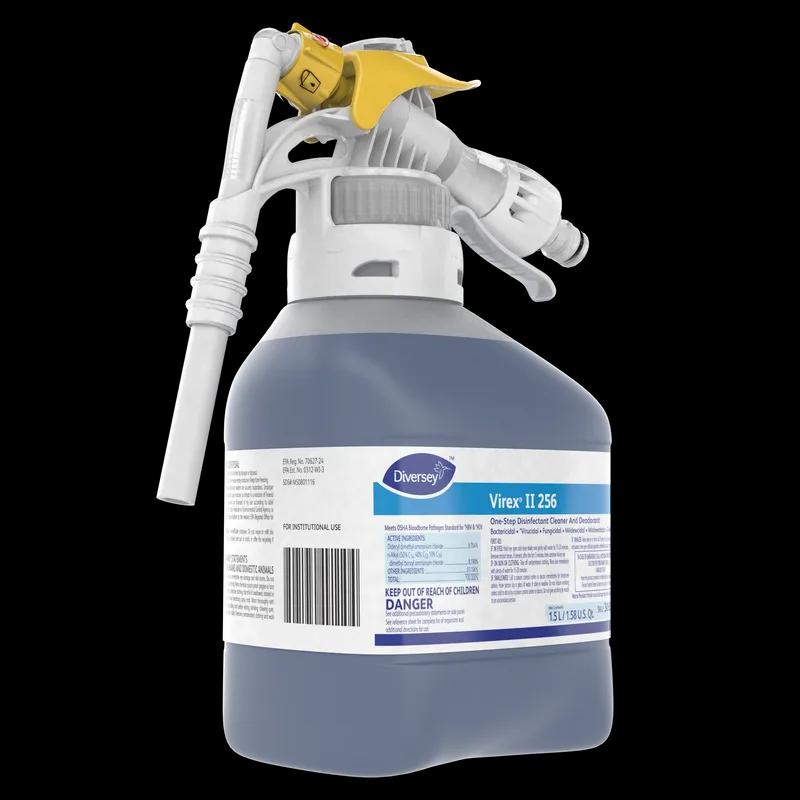 Virex® II 256 Mint One-Step Disinfectant Deodorizer 1.5 L Multi Surface Liquid RTD Quat 2/Case