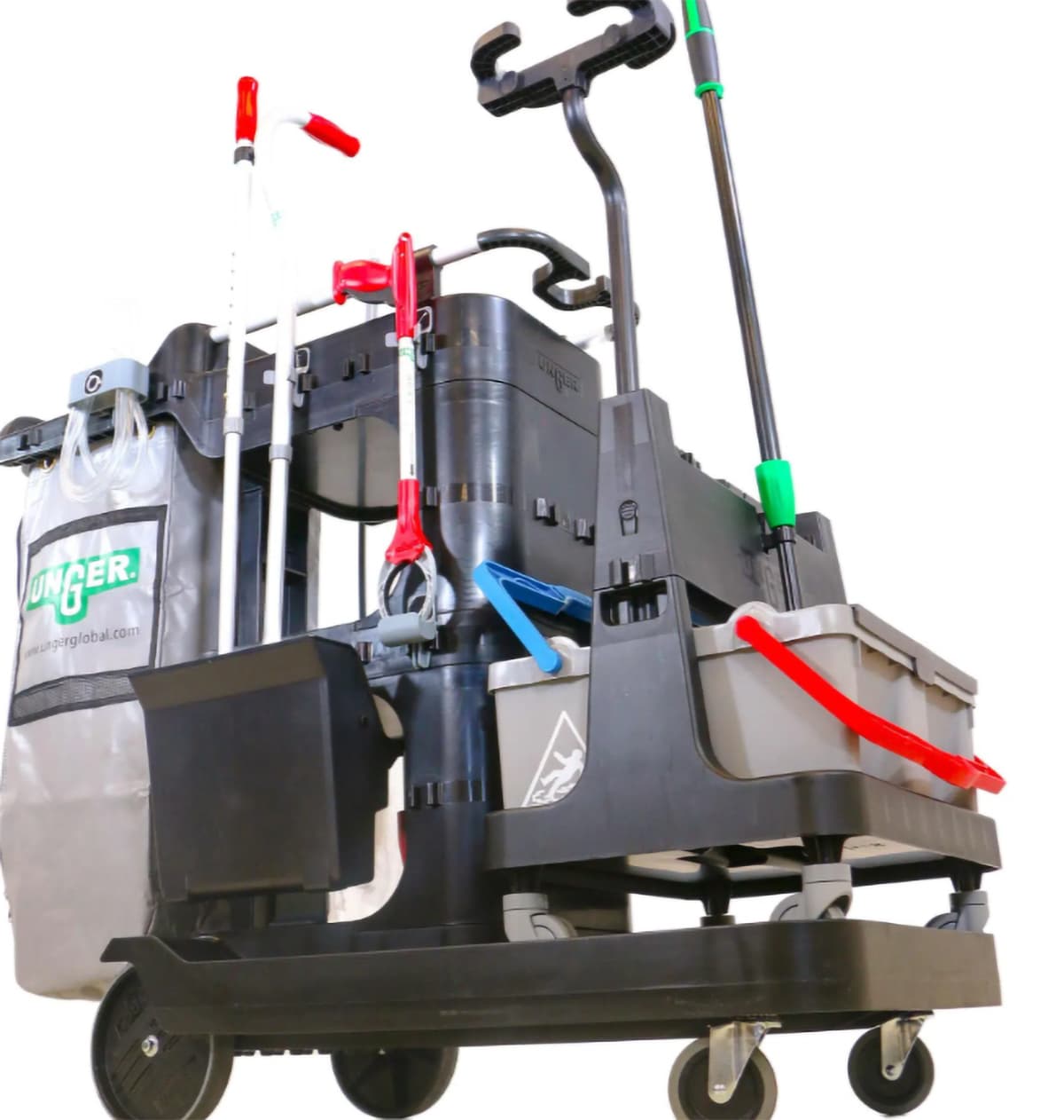 Rx Omni Cleaning System – Straight Pole Janitorial Cleaning Cart Plastic 1/Each