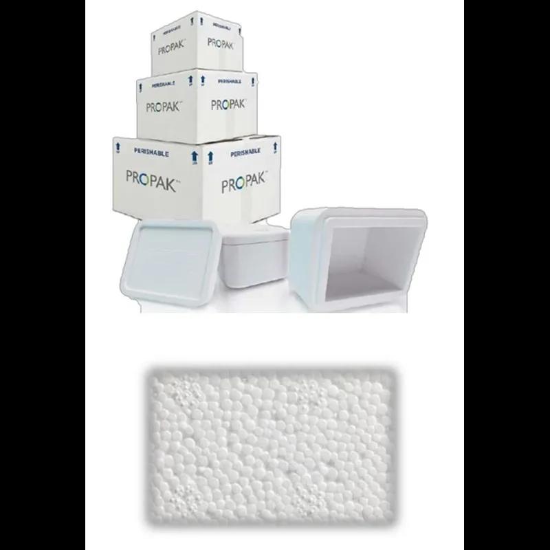 Propak™ Shipper Molded Cooler Carton 18.38X12.50X13.50 IN White EPS Corrugated Cardboard 24/Bundle