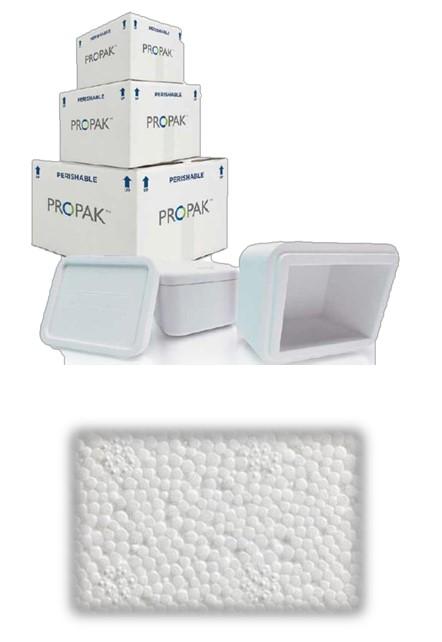Propak™ Shipper Molded Cooler Carton 18.38X12.50X13.50 IN White EPS Corrugated Cardboard 24/Bundle