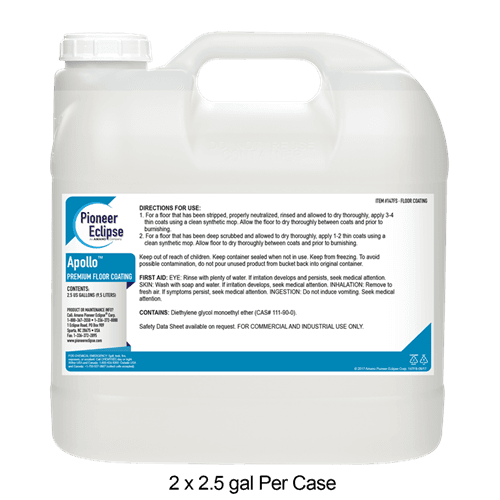 Apollo™ Mild Scent Floor Coating 2.5 GAL Liquid High Solids 2/Case