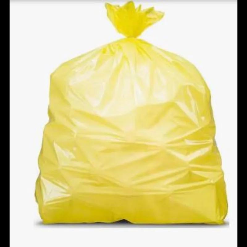 Victoria Bay Can Liner 37X50 IN 35-45 GAL Yellow 3MIL Flat Pack 50/Case