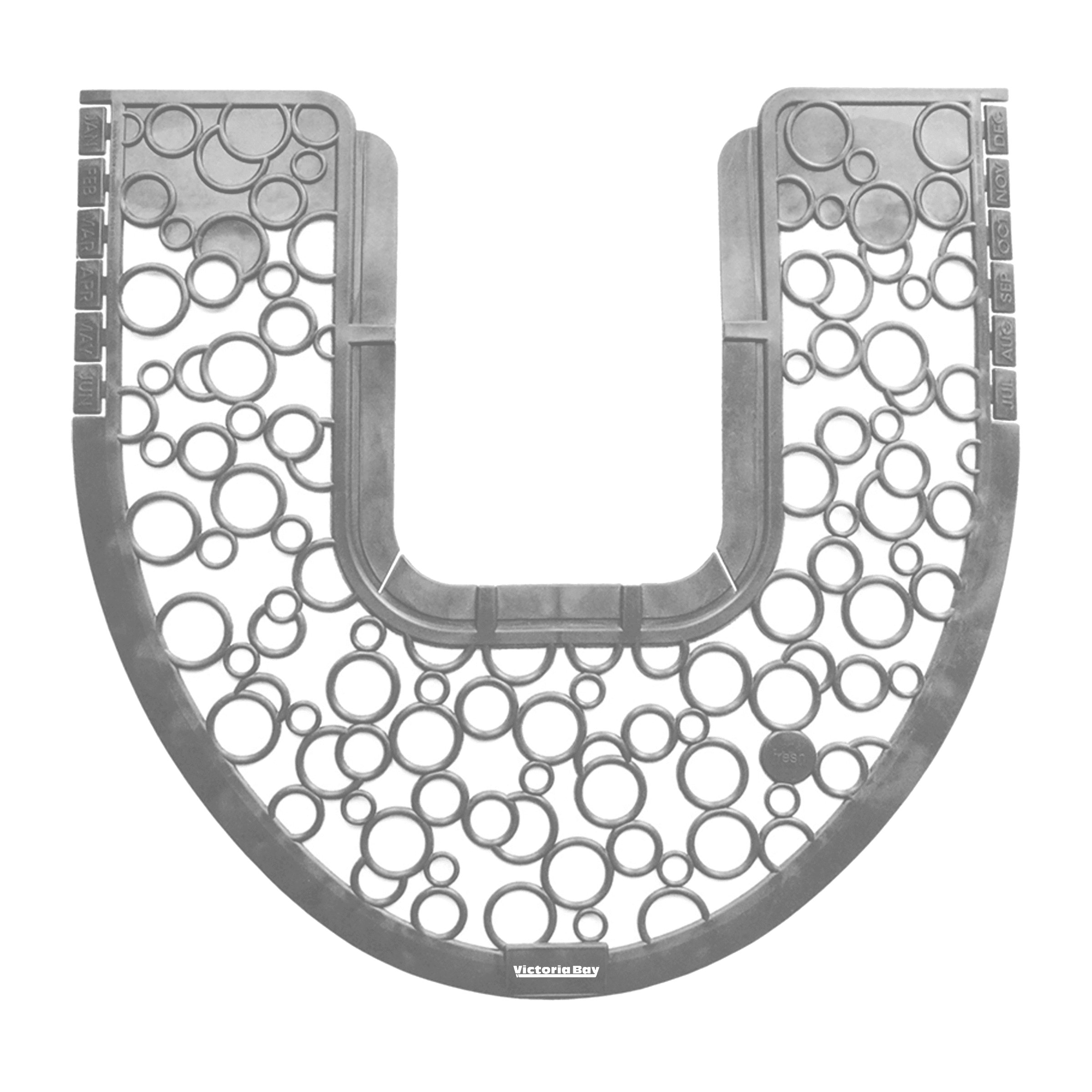 Victoria Bay Commode Mat Gray Plastic 6/Case