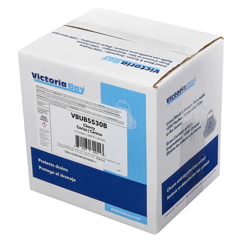 Victoria Bay Urinal Screen & Block Cherry 12/Box