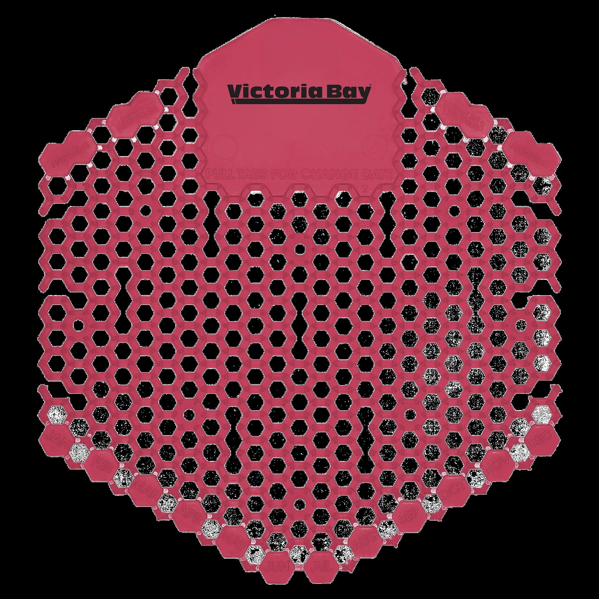 Victoria Bay Urinal Screen Spiced Apple Red EVA 7X6.5X0.66 IN 30-Day Air Care System Deodorizing 10 Count/Box 6 Box/Case