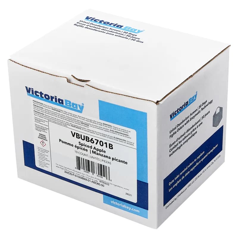 Victoria Bay Urinal Screen Spiced Apple 30-Day Air Care System Deodorizer 10/Box