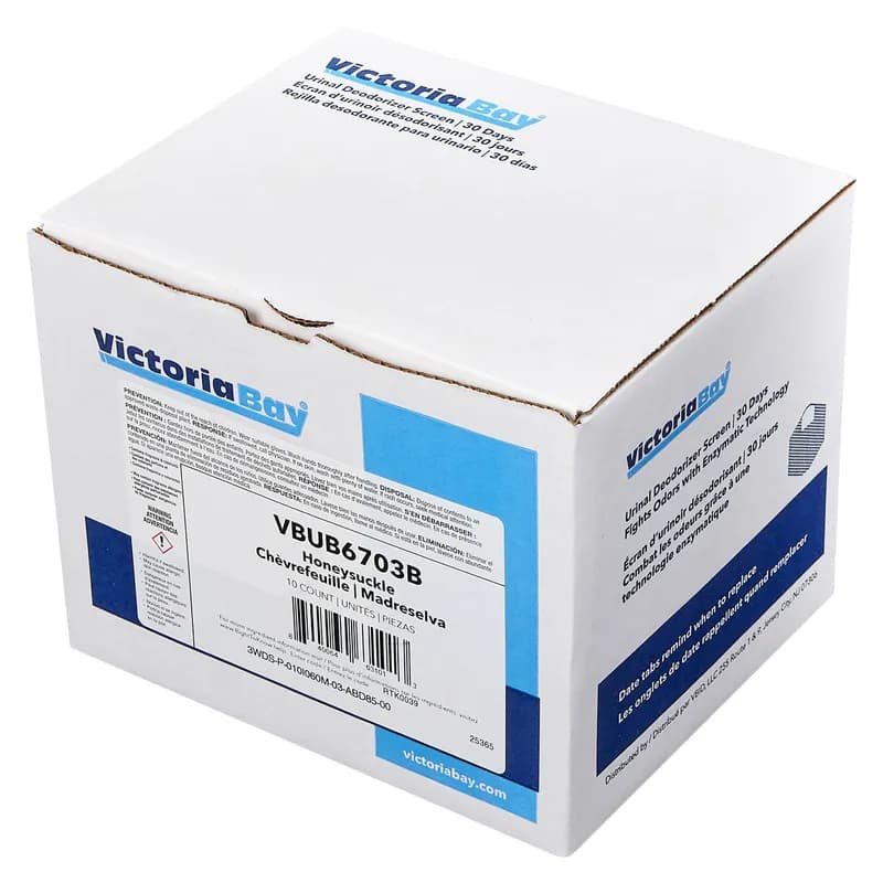 Victoria Bay Urinal Screen Honeysuckle 30-Day Air Care System Deodorizer 10/Box