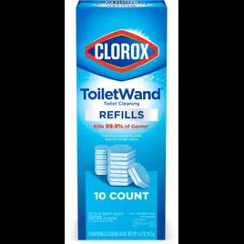 Clorox® Disinfecting Toilet Bowl Brush Blue White Wand Refill Heads 20/Box