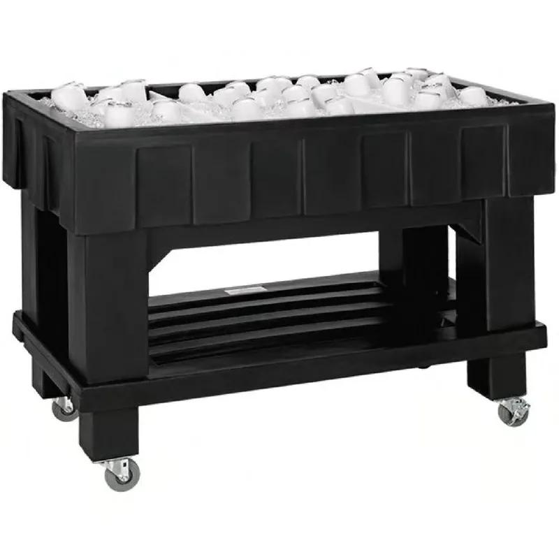 Icer Beverage Cooler 24X48X36 IN 120 QT Plastic Black Display 1/Each