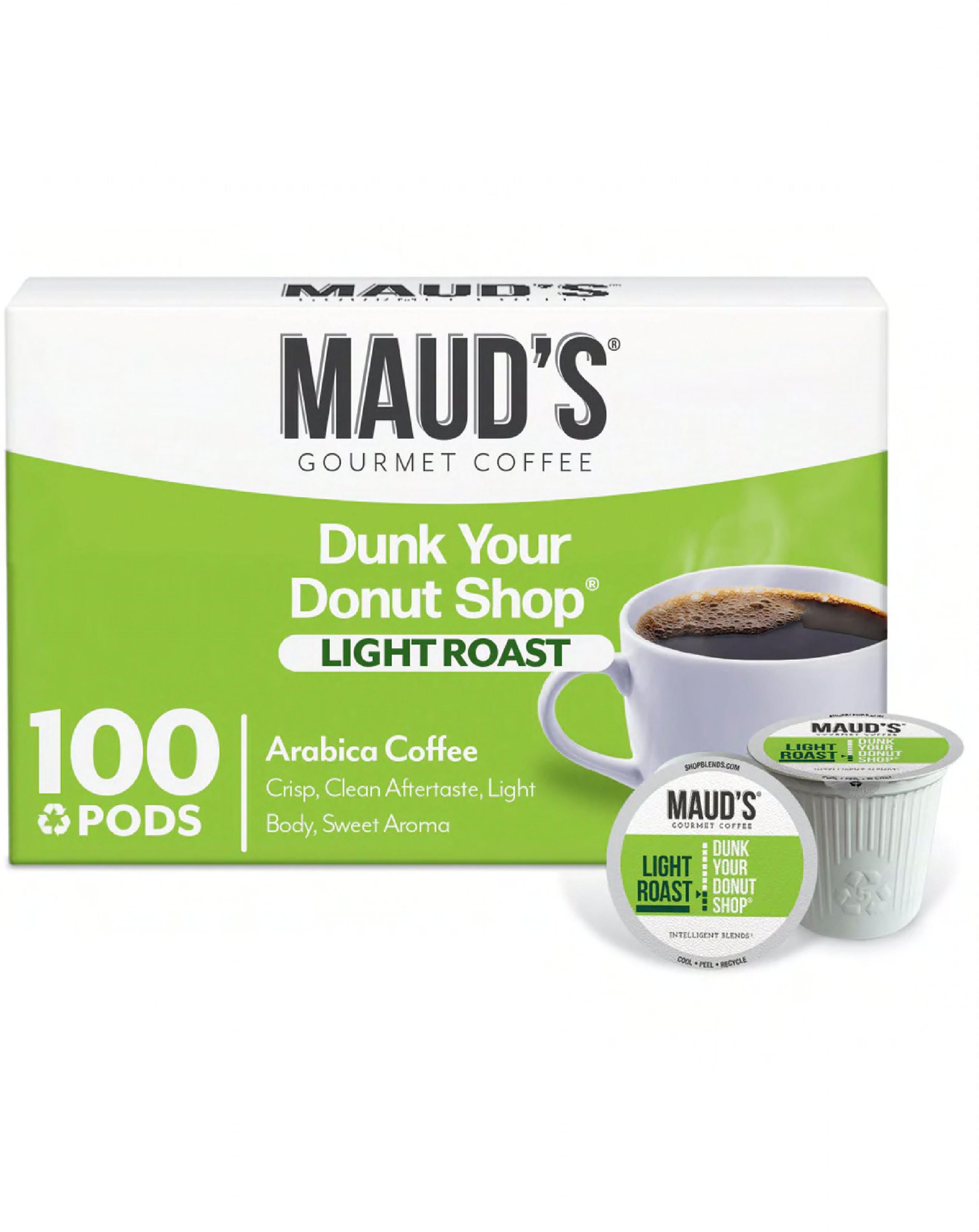 Maud's Coffee & Tea Dunk Your Donut Shop Coffee Pods 100/Case