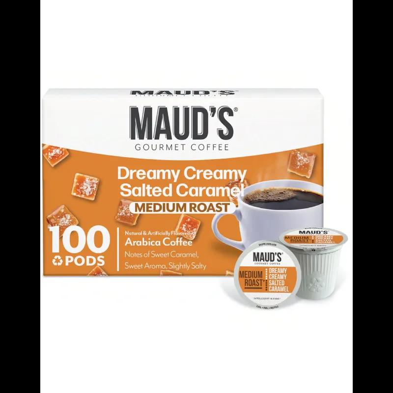 Maud's Coffee & Tea Mauds Dreamy Creamy Salted Caramel Coffee 11 G Pods 100/Case