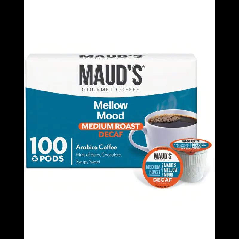 Maud's Coffee & Tea Mellow Mood Decaffeinated Coffee Pods 100/Case