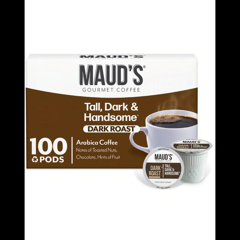 Maud's Coffee & Tea Tall, Dark & Handsome Coffee Pods 100/Case