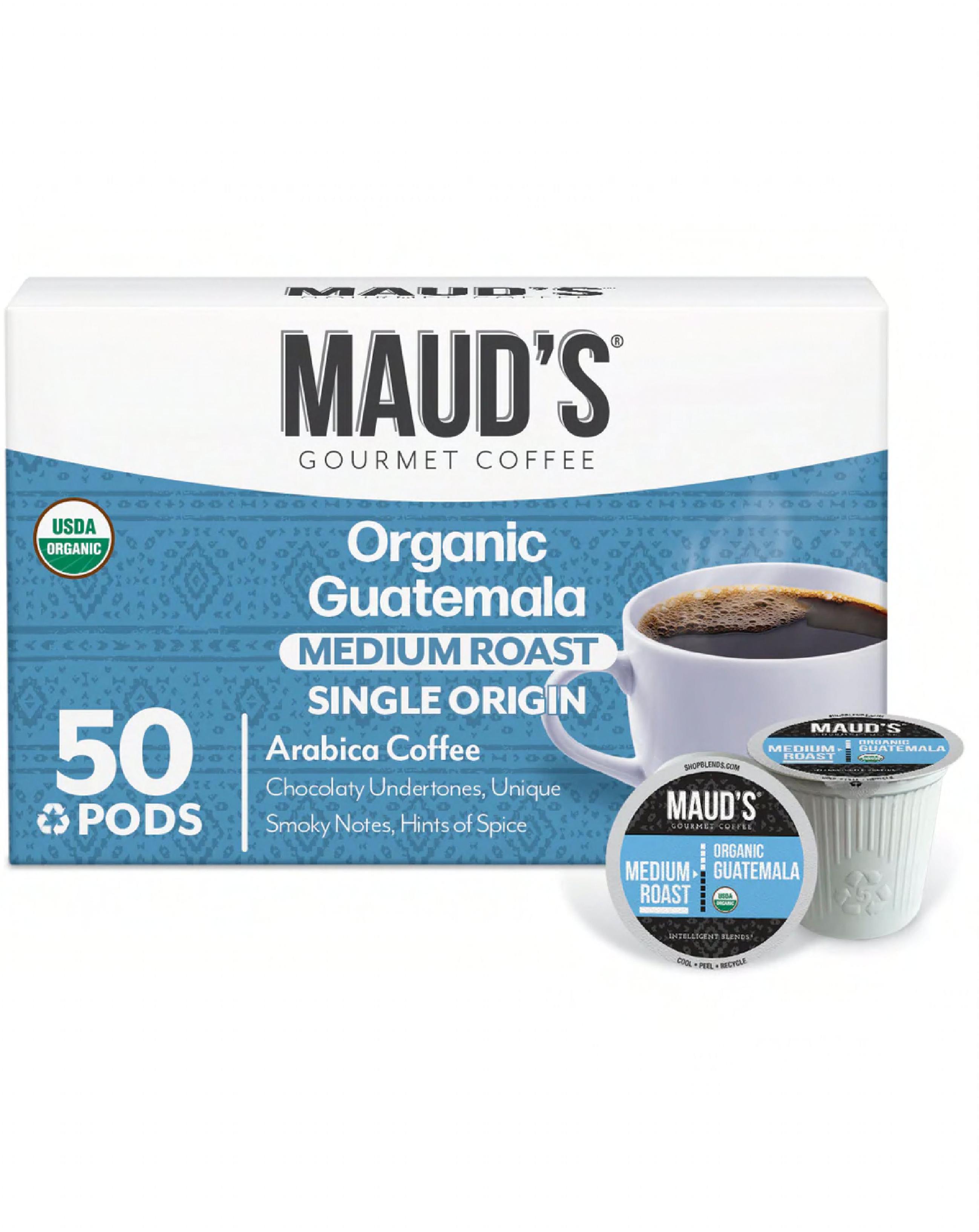 Maud's Coffee & Tea Guatemala Coffee Organic Pods 50/Case