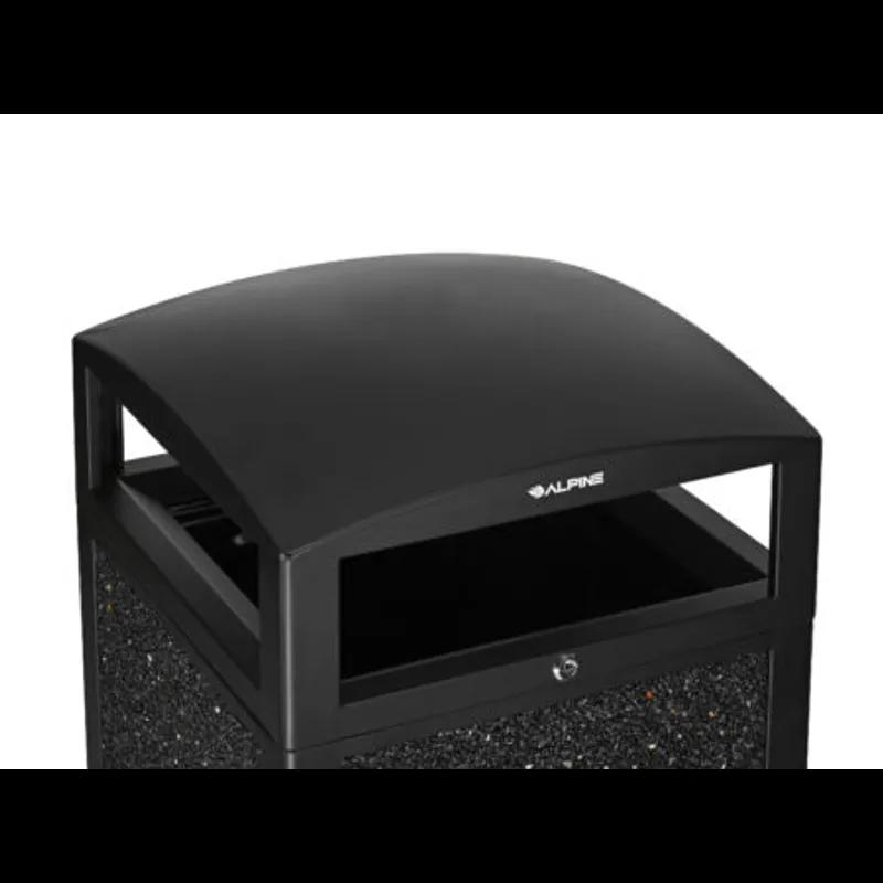 Trash Can 21.06X21.06X41.33 IN 40 GAL Gray Plastic All Weather With Stone Panels Rugged 1/Each