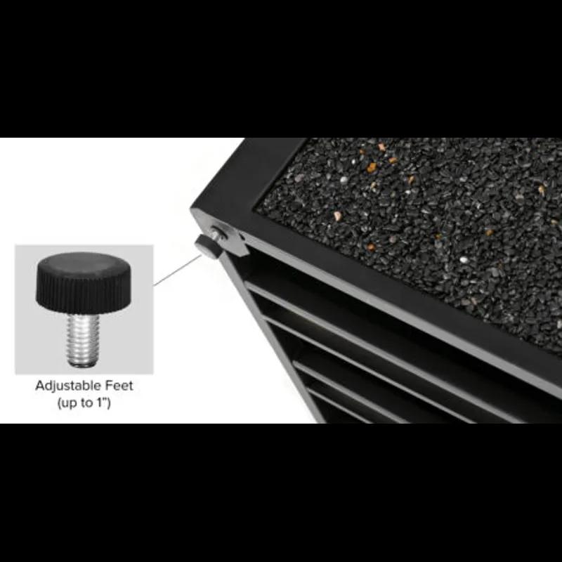 Trash Can 21.06X21.06X41.33 IN 40 GAL Gray Plastic All Weather With Stone Panels Rugged 1/Each