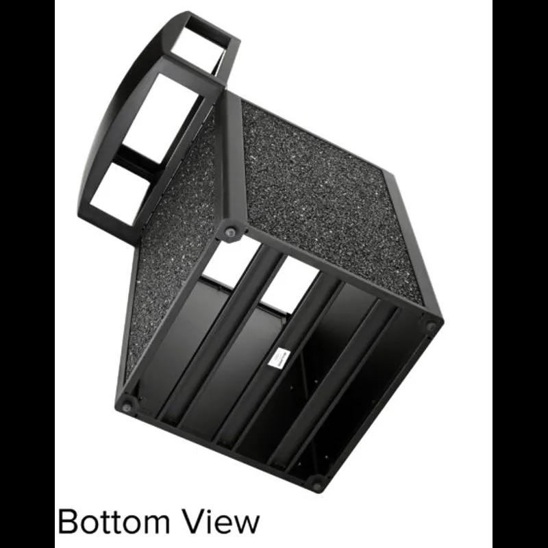 Trash Can 21.06X21.06X41.33 IN 40 GAL Gray Plastic All Weather With Stone Panels Rugged 1/Each