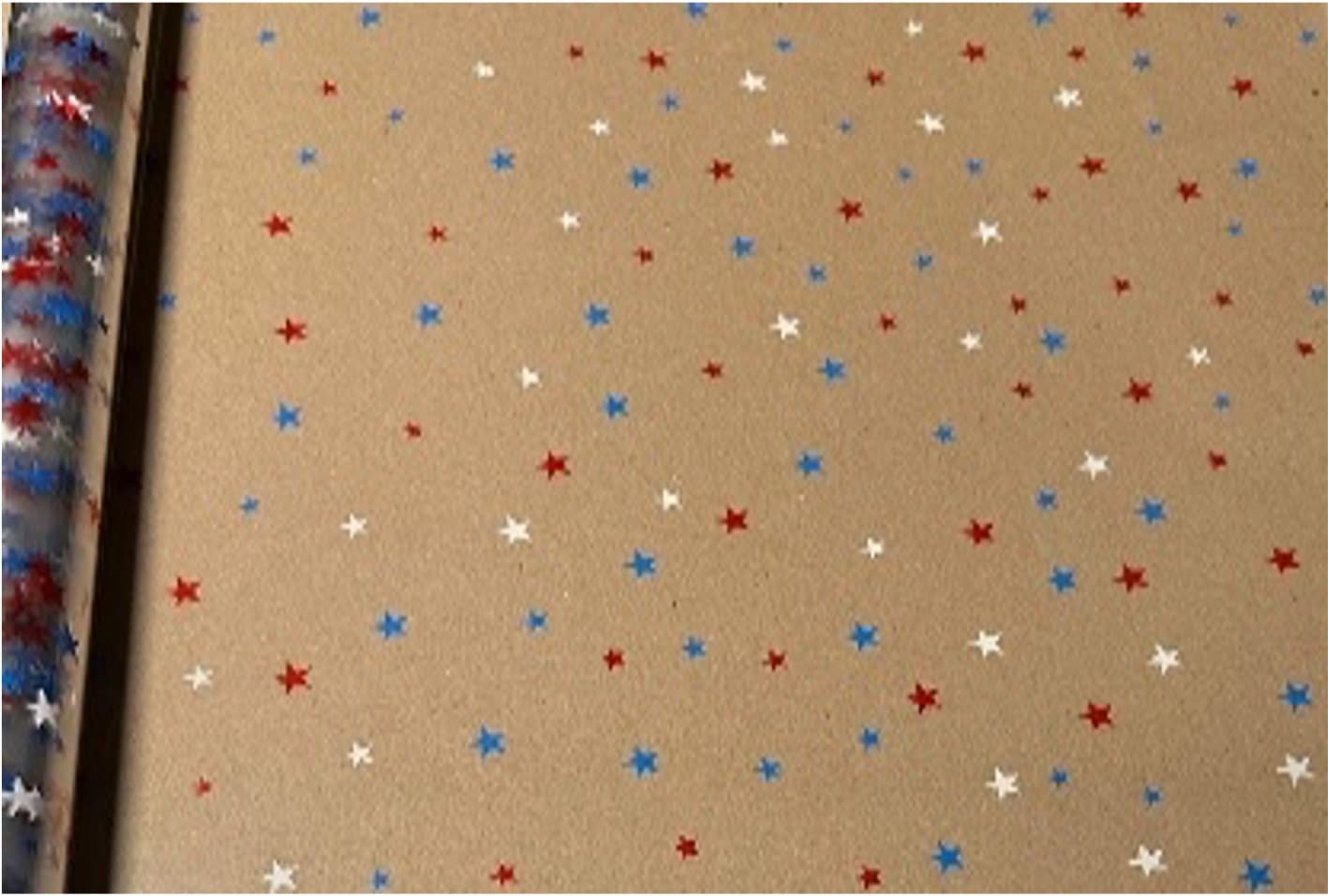 Multi-Purpose Roll 40IN X100FT Cellophane Multicolor Patriotic 1/Roll