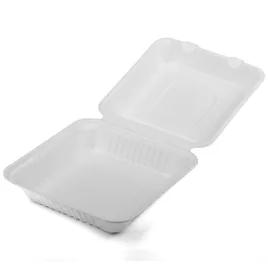 Victoria Bay Take-Out Container Hinged 9X9X3 IN Plant Fiber White Square 200/Case