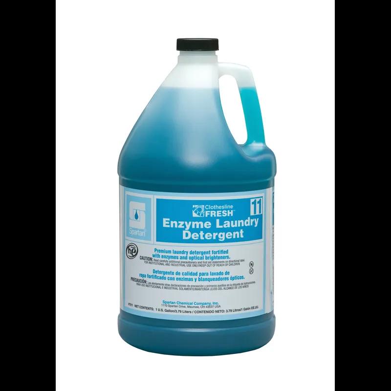 Clothesline Fresh® Enzyme Laundry Detergent 11 Pleasant Scent Laundry Detergent 1 GAL Neutral Liquid 4/Case