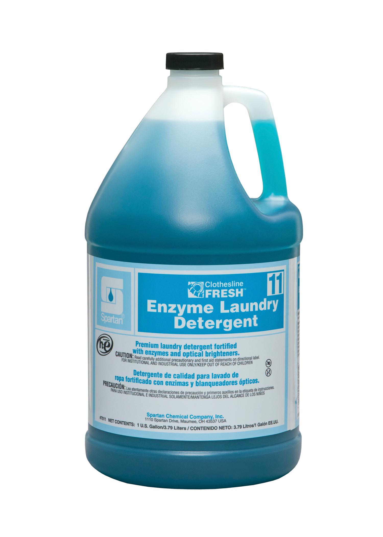 Clothesline Fresh® Enzyme Laundry Detergent 11 Pleasant Scent Laundry Detergent 1 GAL Neutral Liquid 4/Case