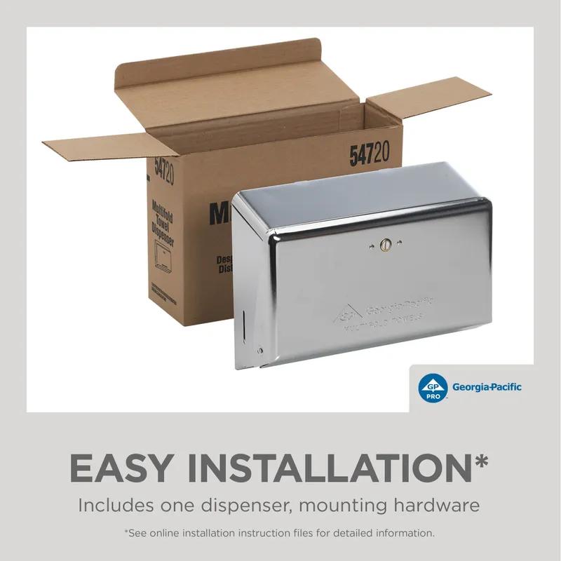 Georgia-Pacific Pro® Paper Towel Dispenser 4.25X11.63 IN Chrome Multifold 1/Each
