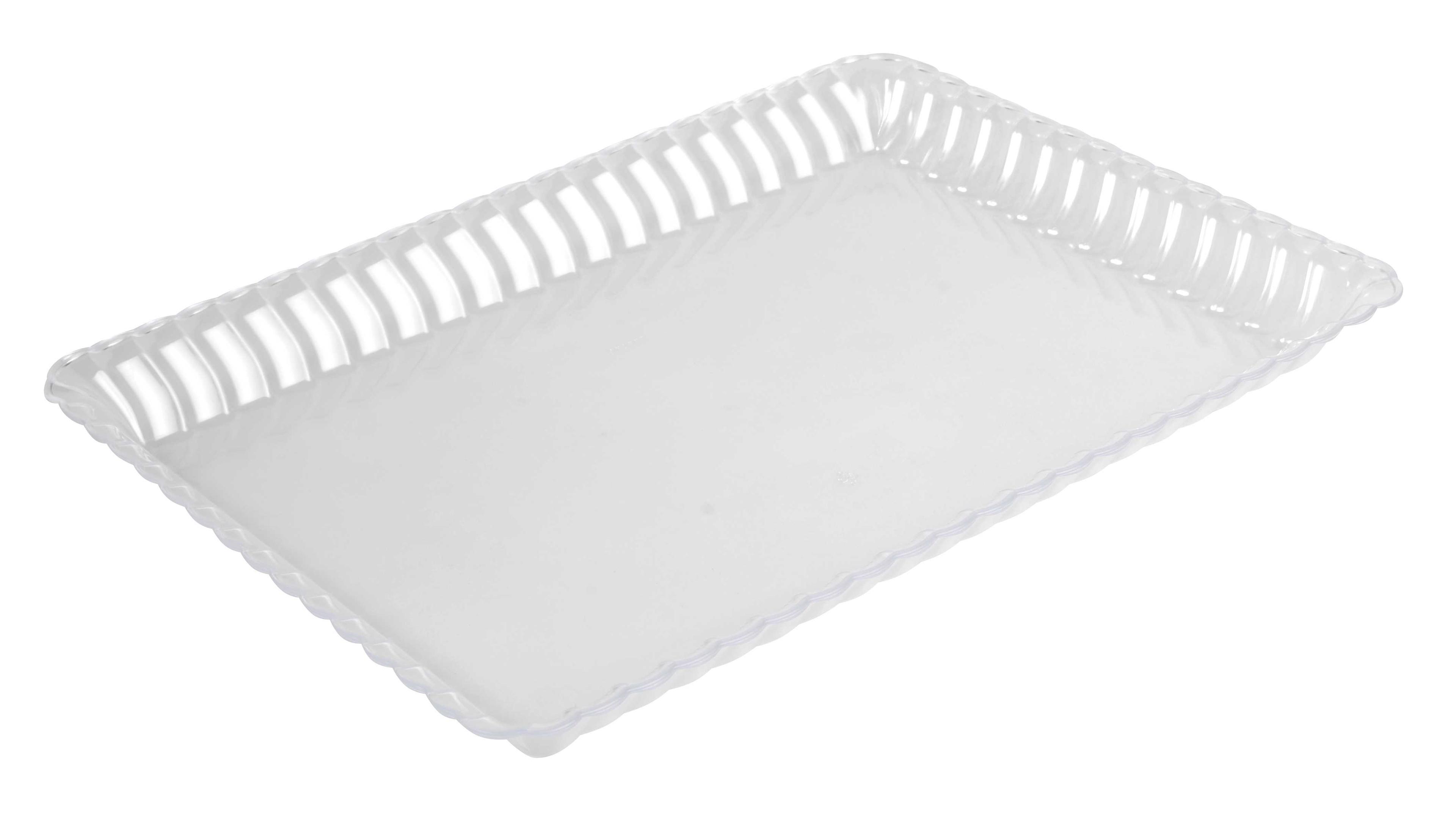 Flairware Serving Tray 9X13 IN Plastic Clear Rectangle 48/Case