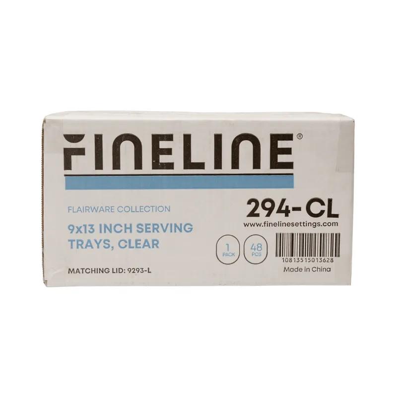 Flairware Serving Tray 9X13 IN Plastic Clear Rectangle 48/Case