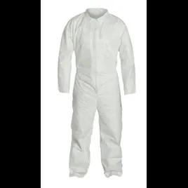PureGard™ Coveralls XXL White Polyethylene Film Spunbond Polypropylene Elastic Ankles & Wrists Zippered Front 25/Case